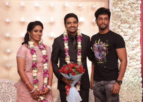 Actor Sathish - Sindhu Wedding Reception Stills 110