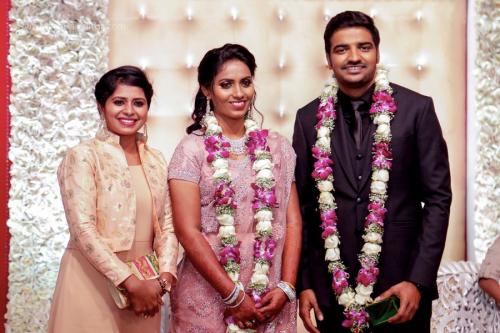 Actor Sathish - Sindhu Wedding Reception Stills 48